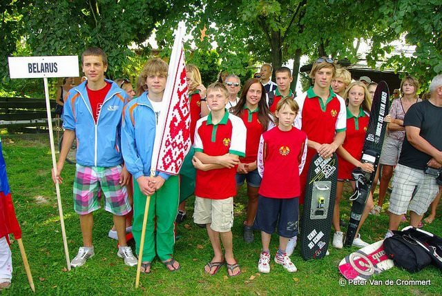 Команда Беларуси на Юношеском Чемпионате Европы 2011 по водным лыжам за электротягой