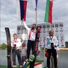 "Славянский подиум" чемпионата Европы 2014: Игорь Морозов (в центре), Владимир Рянзин, оба - Россия, Александр Исаев, Беларусь (фото из ФБ Игоря Морозова)