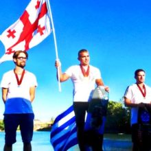 Геннадий Гуралия на подиуме чемпионата Европы 35+. Фото из ФБ